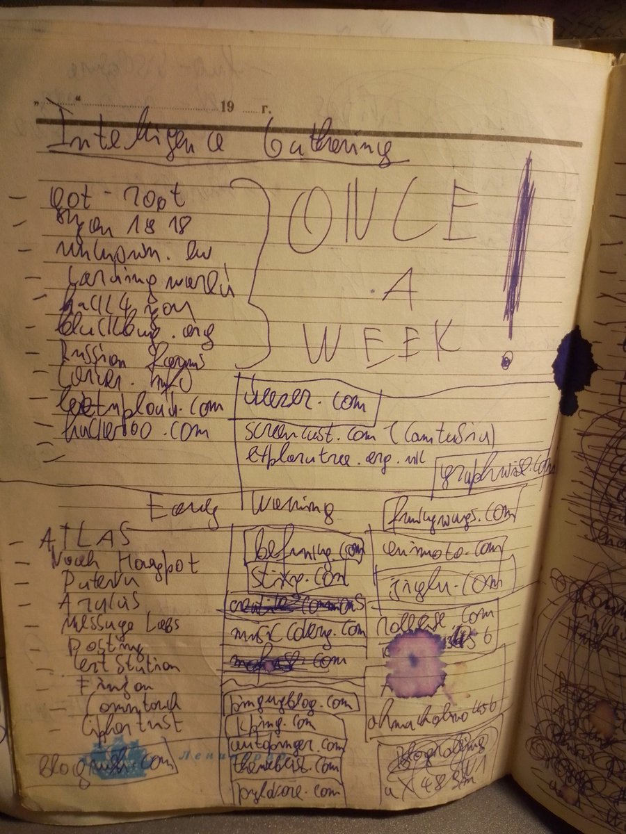 Notebook page 149 one week gathering