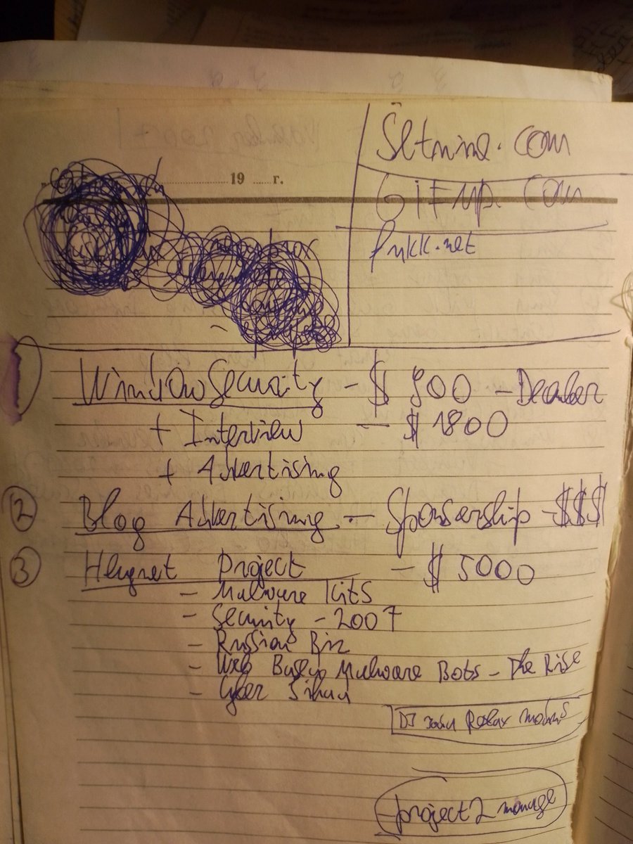Notebook page 155 project revenue